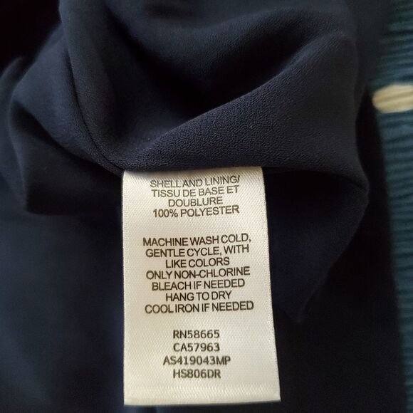 1901 Nordstrom Polka Dot Crinkle Chiffon Fit Flare Dress size Medium Petite - Picture 14 of 14